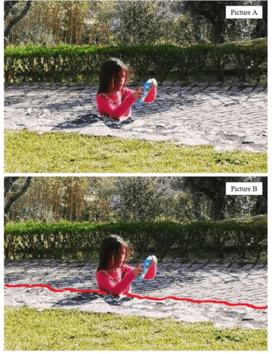Examine depth perception and perceptual organisation in the following illustration