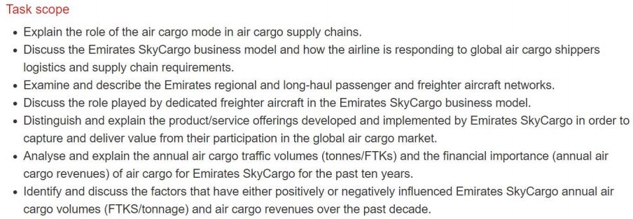 explain in the role of the air cargo mode in air cargo supply chains
