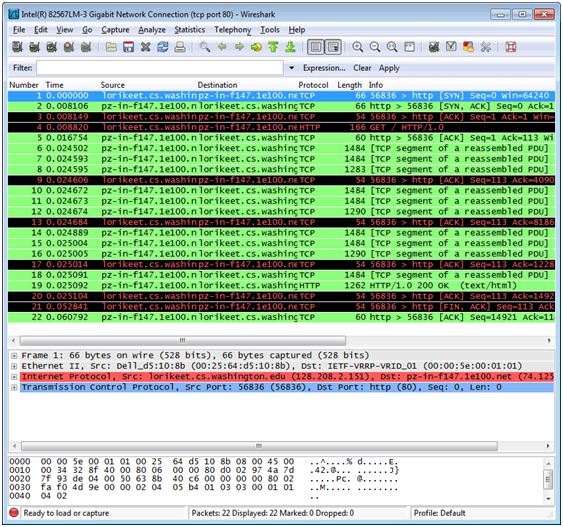 packet trace