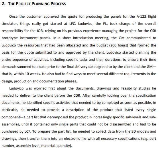 project planning process