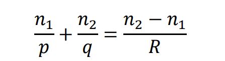 Image formation by refraction is governed by