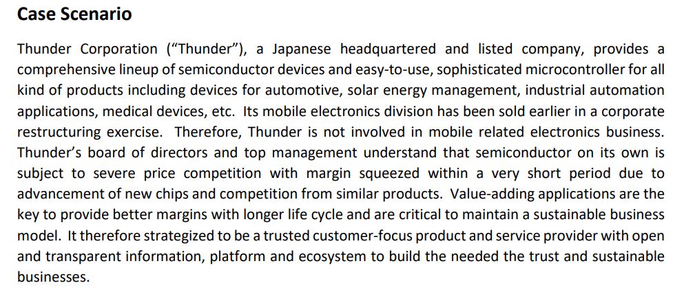 case scenario thunder corporation a japanese