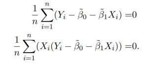 you propose to estimate β0 and β1 by β˜0 and β˜1 such that they solve