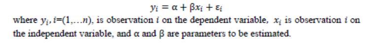 The linear regression model can be written