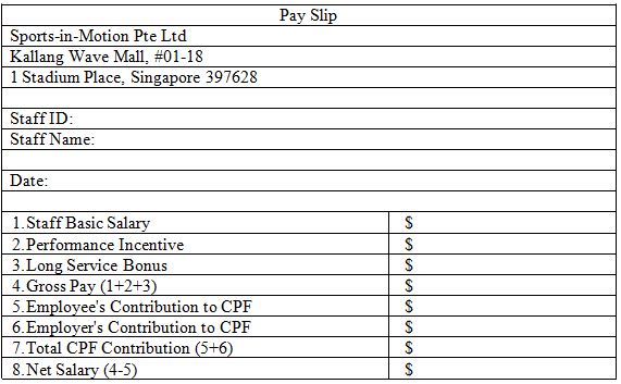 Singapore Labour Law requires all companies to generate a monthly pay slip
