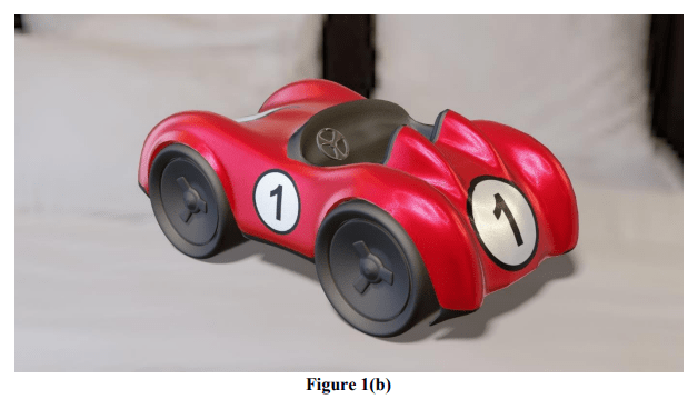 Using the Blender Mesh modelling techniques, construct a classic push tin toy “Plastic Car” to resemble the one below in the sample images