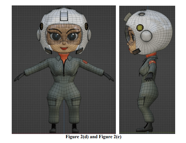 use any modelling techniques you have learned so far to model this Chibi character “Pilot Girl”.