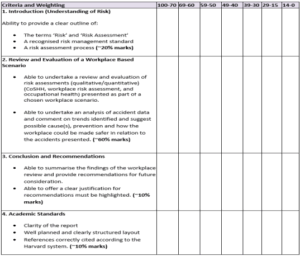Workplace Risk-Based Assessment 1: Evaluation of Hazards, Accidents, and Safety Compliance