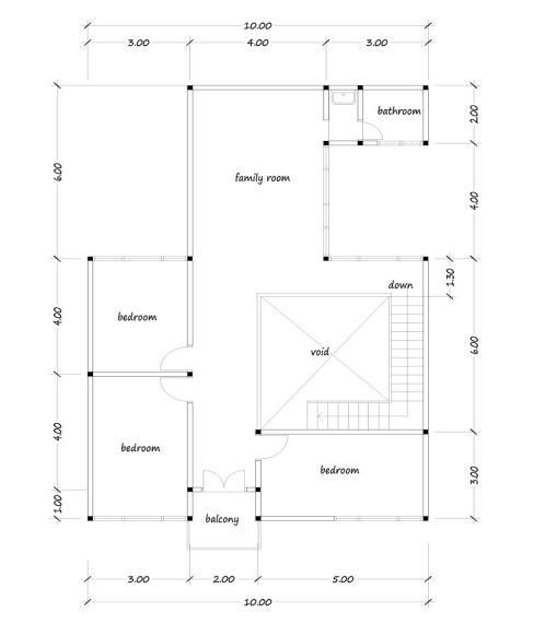 Figure Q2: Floor Plan (NTS)