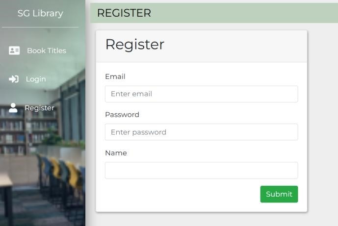 Register page