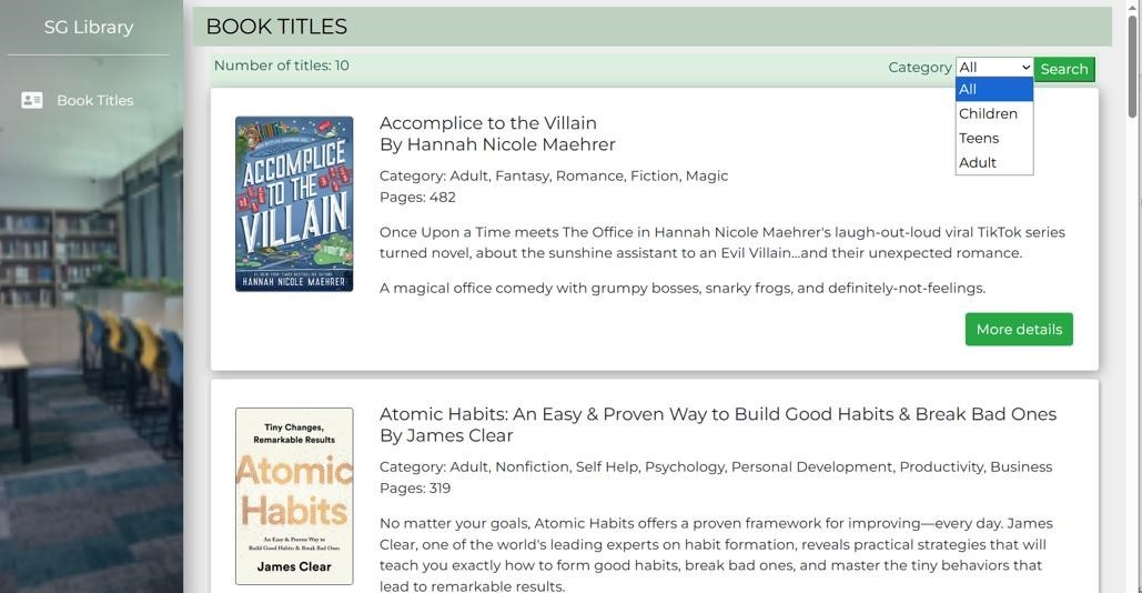 The home page