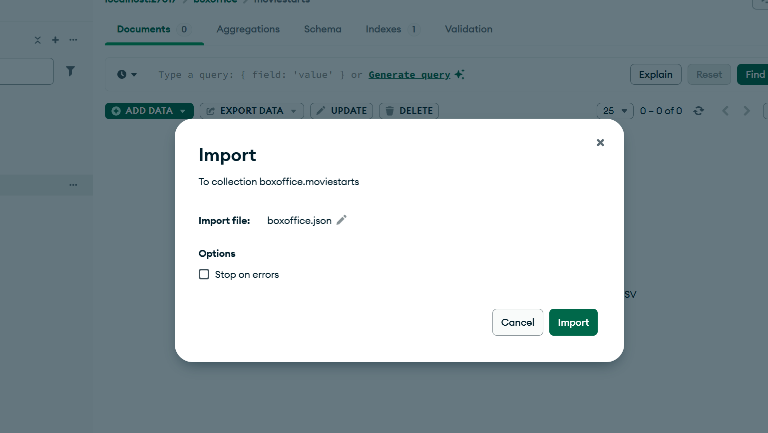 Click “Import”