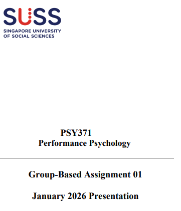 PSY371 Performance Psychology Group-Based Assignment 01, 2026