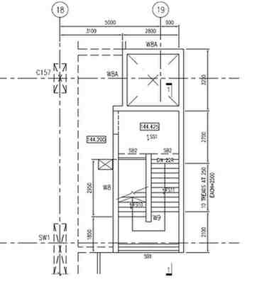 QSM301 ECA Figure Q3.1: Plan of Stair at 6th Storey/Roof Level (NTS)