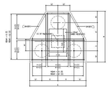 QSM301 ECA Figure Q1.2: Typical Pile Cap Details - Plan