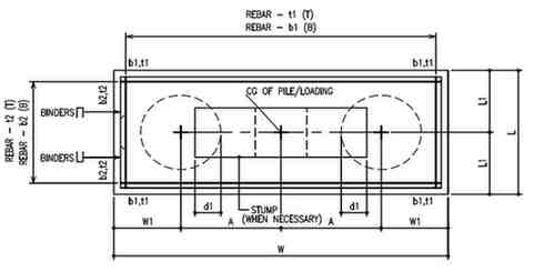 QSM301 ECA Figure Q1.3: Typical Pile Cap Details - Plan